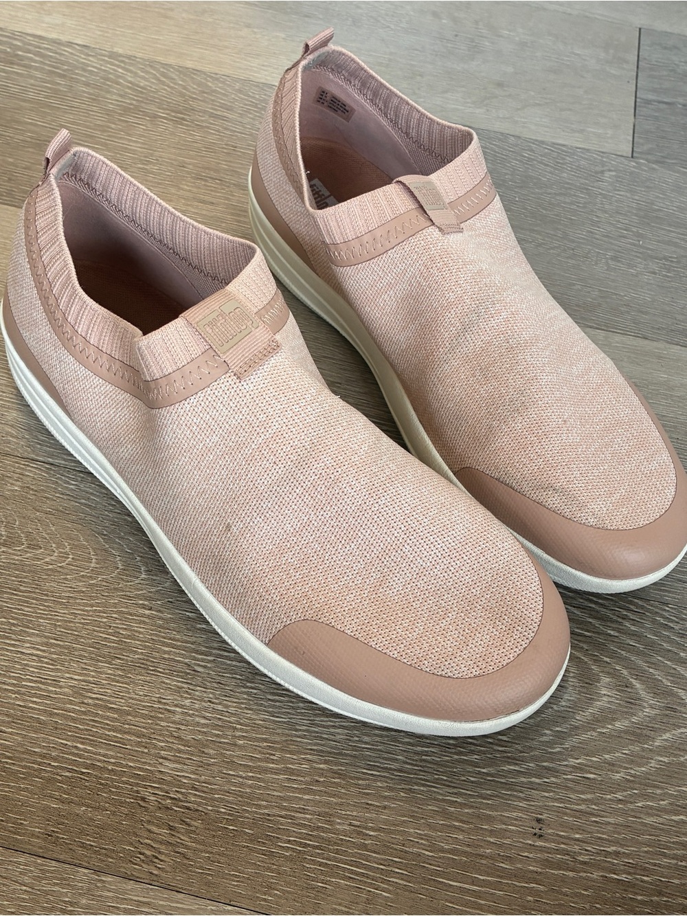 FitFlop Men's Slip-On Knit Sneakers in Blush Pink